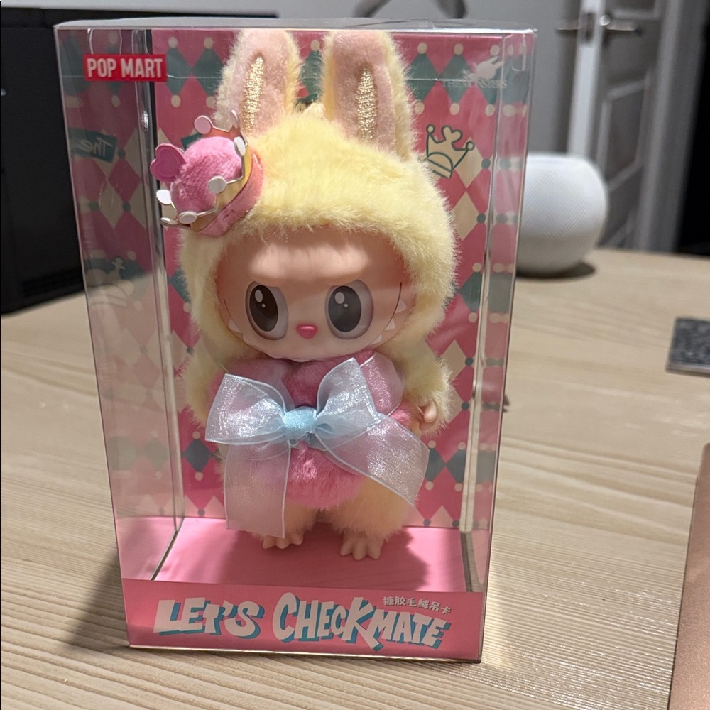 POP MART Let's Checkmate Yellow & Pink Bunny Plush Doll